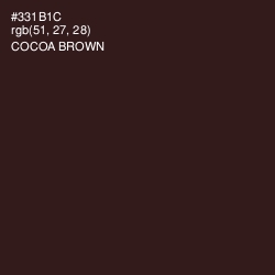 #331B1C - Cocoa Brown Color Image